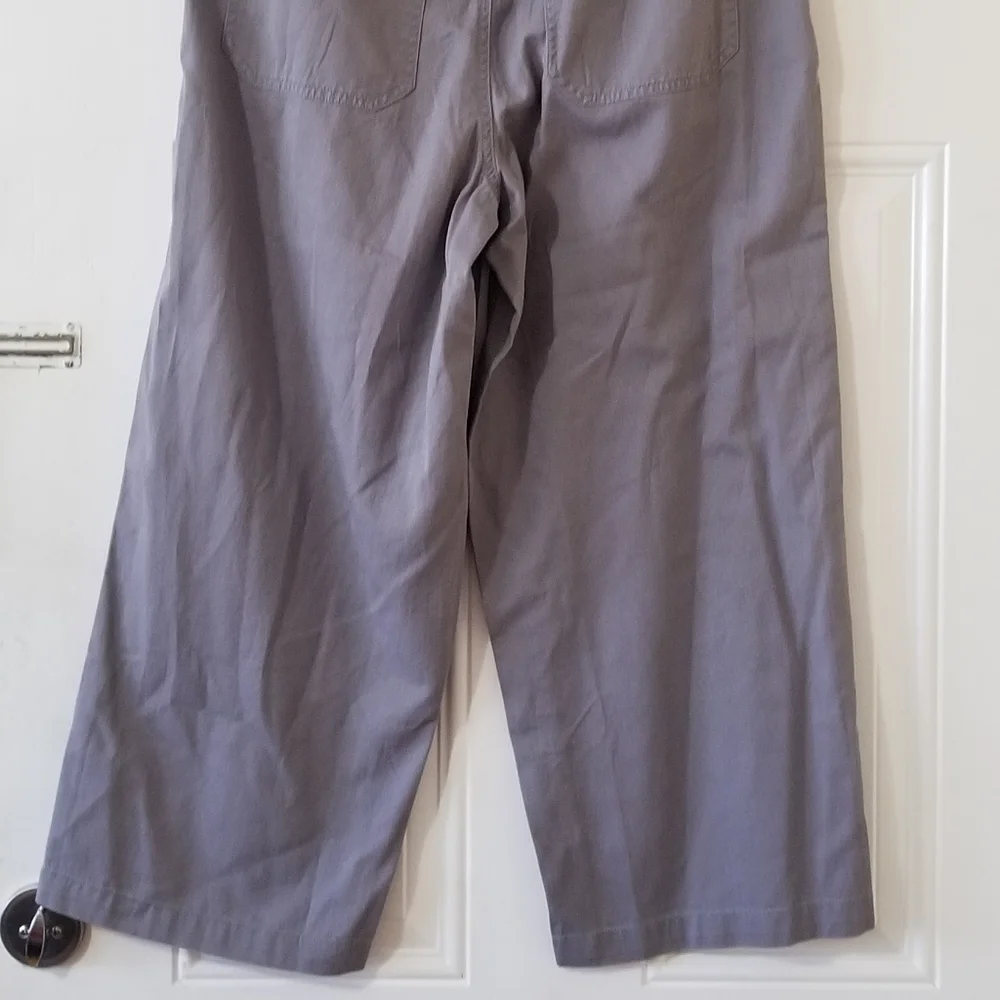 J. Crew Cropped Wide-Leg Pants in Dusty Lavender Gray